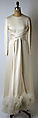 Evening dress, Valentino (Italian, born 1932), silk, feathers, Italian