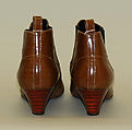 Boots, leather, synthetic, rayon, American