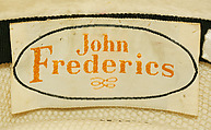 Hat, John Frederics (American, 1948–1964), wool, cotton, American