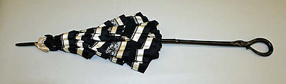 Parasol, wood, metal, silk, cotton, American or European