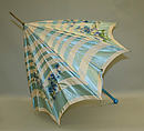 Parasol, silk, wood, metal, glass, British