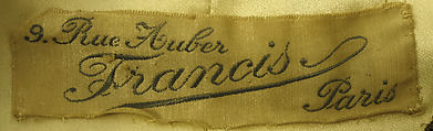 Evening coat, Francis (French), silk, cotton, metallic thread, French