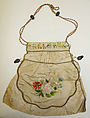Purse, silk, metallic thread, American or European