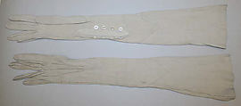 Gloves, leather, probably French