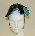 Hat, Caroline Reboux (French, active 1870–1956), straw, French