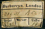 Overcoat, Burberry (British, founded 1856), wool, British