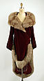 Evening coat, Philippe & Gaston (French, founded 1922), silk, fur, French