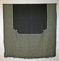 Mourning shawl, silk, wool, British