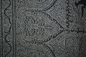 Mourning shawl, silk, wool, British