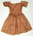 Dress, silk, probably British