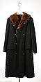 Overcoat, wool, fur, American