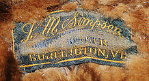 Overcoat, wool, fur, American