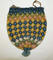 Reticule, silk, glass, probably German