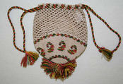Purse, cotton, silk, probably British