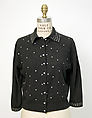 Sweater, Elsa Schiaparelli (Italian, 1890–1973), wool, plastic, French