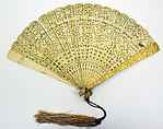 Fan, ivory, silk, Chinese