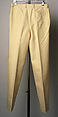 Trousers, B. Piattelli (Italian), cotton, leather, metal, Italian