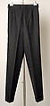 Trousers, B. Piattelli (Italian), (a) wool; (b) leather, metal, Italian