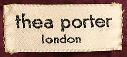 Evening ensemble, Thea Porter (British (born Israel), Jerusalem 1927–2000 London), silk, cotton, British