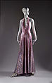 Evening dress, Halston American, cotton, rayon, plastic, American