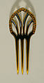 Comb, plastic (cellulose nitrate), glass, American or European
