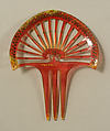 Comb, plastic (cellulose nitrate), glass, American or European