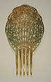 Comb, plastic (cellulose nitrate), American or European