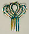 Comb, plastic (cellulose nitrate), glass, American or European