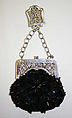 Chatelaine, silk, metal, glass, American