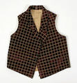 Vest, silk, cotton, American