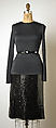 Evening ensemble, Bill Blass Ltd. (American, founded 1970), rayon, plastic, fur, American