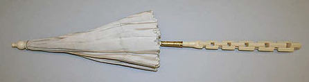 Parasol, silk, ivory, metal, French
