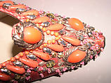Evening shoes, House of Dior (French, founded 1946), silk, metallic thread, plastic, glass, metal, French