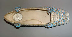 Evening shoes, House of Dior (French, founded 1946), cotton, plastic, glass, French