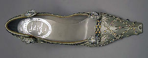 Evening shoes, House of Dior (French, founded 1946), silk, plastic, glass, metal, French