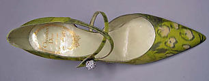 Shoes, House of Dior (French, founded 1946), silk, French