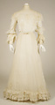 Wedding Ensemble, linen, cotton, silk, American