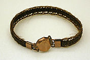 Bracelet, hair, metal, American