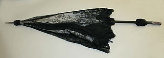 Parasol, lace, silk, wood, probably French