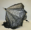 Parasol, lace, silk, wood, probably French
