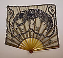 Fan, silk, plastic (celluloid), French