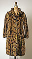 Coat, Ben Kahn Furs (American, founded 1921), fur, leather, American