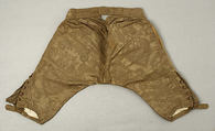 Breeches, silk, cotton, leather, British