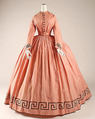 Dress, cotton, wool, American