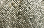 Robe à la française, (a) silk, metallic thread
(b) silk, cotton
(c) silk
(d,e) metallic thread, European