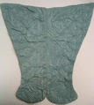 Robe à la française, (a) silk, metallic thread
(b) silk, cotton
(c) silk
(d,e) metallic thread, European