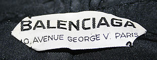 Evening coat, House of Balenciaga (French, founded 1937), silk, French