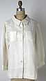 Overblouse, House of Balenciaga (French, founded 1937), linen, French