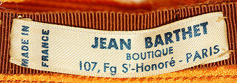 Hat, Jean Barthet (French, 1930–2000), silk, French