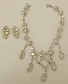 Jewelry set, Weiss  American, metal, paste, American